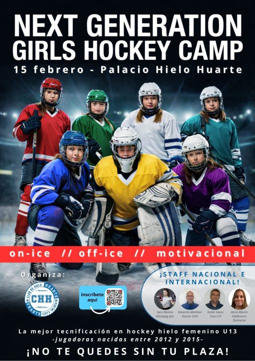 Next Generation Girls Hockey Camp – 15 febrero – Palacio Hielo Huarte